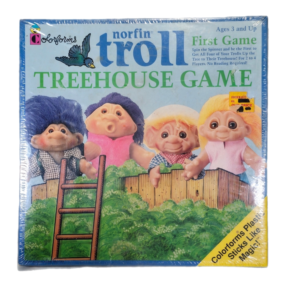 Vintage Norfin Troll Treehouse Colorforms First Game NEW SEALED 1992